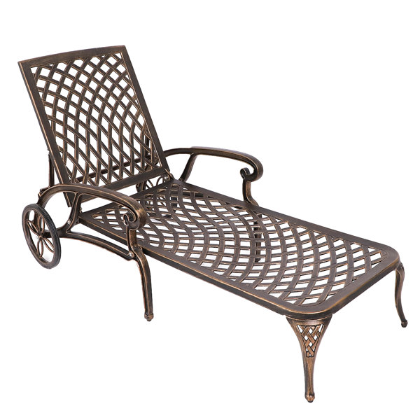 Astoria Grand Percie Outdoor Metal Chaise Lounge Wayfair